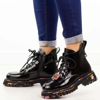 Czarne skórzane botki damskie T.Sokolski Z25-90