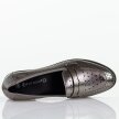Pewter ażurowe mokasyny damskie Potocki 12581