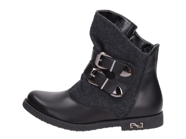 Czarne botki damskie Vinceza 2518 Filc