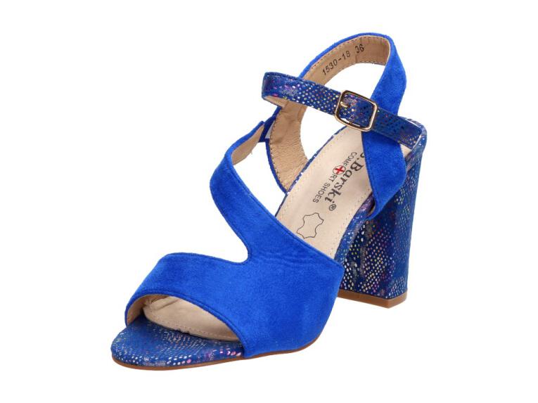 Niebieskie sandały damskie S.BARSKI 1530-18