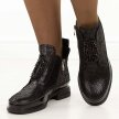 Czarne bk skórzane botki damskie Cambell 60320