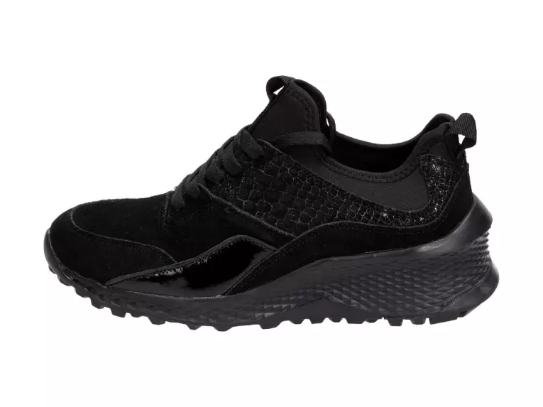 Czarne sneakersy damskie Filippo Dp1531 Skóra