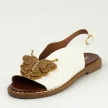 Białe sandały damskie z motylem Jezzi 2266-10