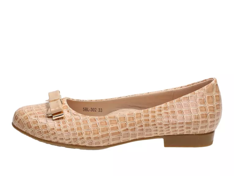 Beżowe buty dziecięce balerinki Badoxx 302