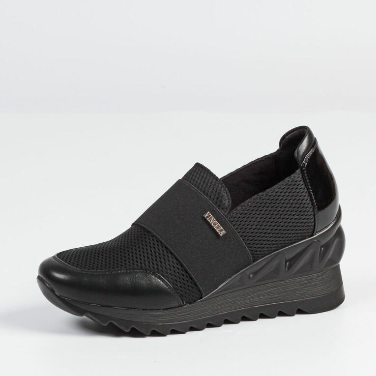 Czarne sneakersy półbuty damskie VINCEZA 10734
