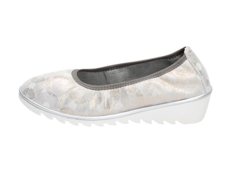 Złote baleriny damskie Filippo Dp045 Skóra