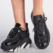 Czarne POLSKIE sneakersy damskie SIMEN 3721 SKÓRA