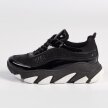 Czarne POLSKIE sneakersy damskie SIMEN 3721 SKÓRA