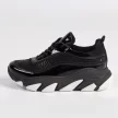 Czarne POLSKIE sneakersy damskie SIMEN 3721 SKÓRA
