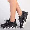 Czarne POLSKIE sneakersy damskie SIMEN 3721 SKÓRA