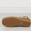 Złote sandały damskie na koturnie Sergio Leone sk301