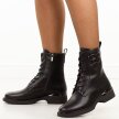 Czarne skórzane botki damskie Cambell 98309