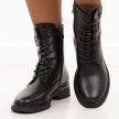 Czarne skórzane botki damskie Cambell 98309
