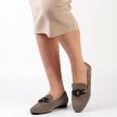 Szare zamszowe loafersy, mokasyny damskie La.Fi 020G-SU