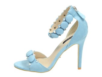 Niebieskie sandały damskie szpilki VICES 6138