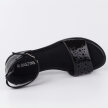 Czarne płaskie sandały damskie M.DASZYŃSKI 2060-16