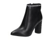 Czarne botki damskie na słupku zimowe Filippo Dbt1547