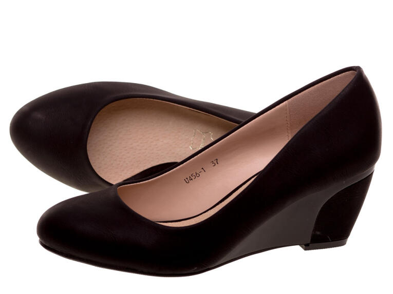 -50% Stylowe czółenka,koturny Vices 456 czarne