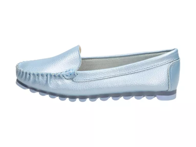 Skórzane mokasyny damskie Filippo Dp130 Blue