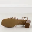 Złote sandały damskie na słupku Sergio Leone sk065