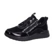 Czarne półbuty damskie, sneakersy skórzane FILIPPO DP3149/21