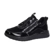 Czarne półbuty damskie, sneakersy skórzane FILIPPO DP3149/21