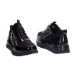 Czarne półbuty damskie, sneakersy skórzane FILIPPO DP3149/21