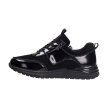 Czarne półbuty damskie, sneakersy skórzane FILIPPO DP3149/21
