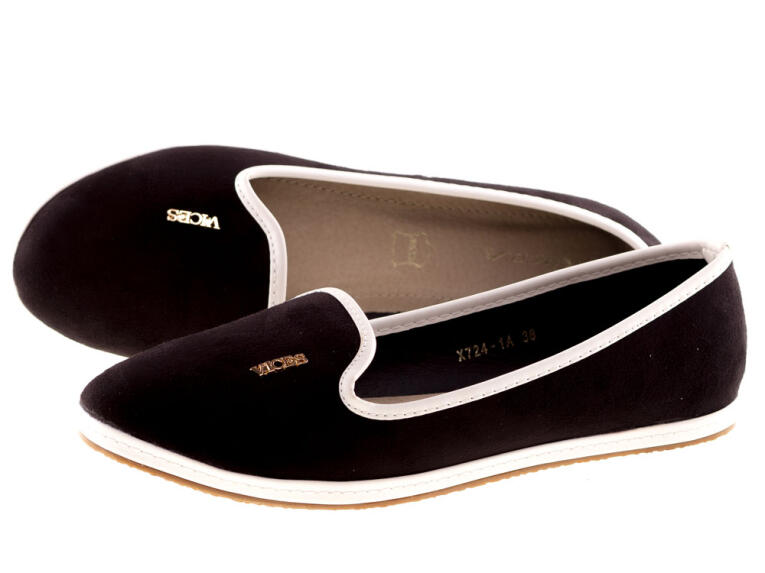 -50% Stylowe lordsy baleriny Vices X724 czarne