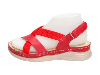 Czerwone sandały damskie SABATINA 10008