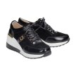 Sneakersy damskie S.BARSKI 94865 BK/WT SKÓRA