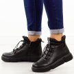 Czarne skórzane botki damskie Filippo Dbt6532/25