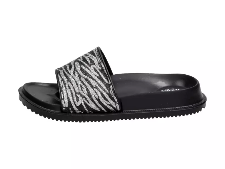 Czarne klapki damskie American Nh08 Zebra