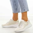 Beżowe skórzane sneakersy damskie S.Barski 22226