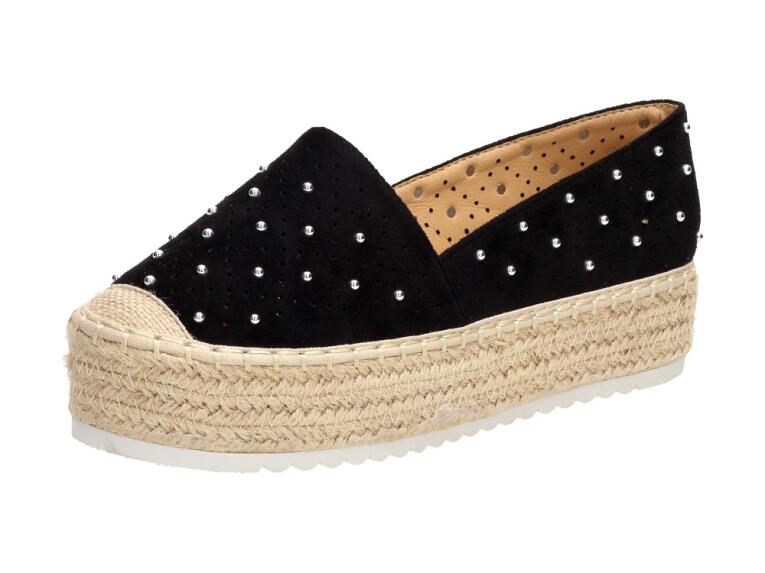 Czarne espadryle damskie S.BARSKI RS-16