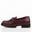 Bordowe skórzane mokasyny damskie Sergio Leone 25166