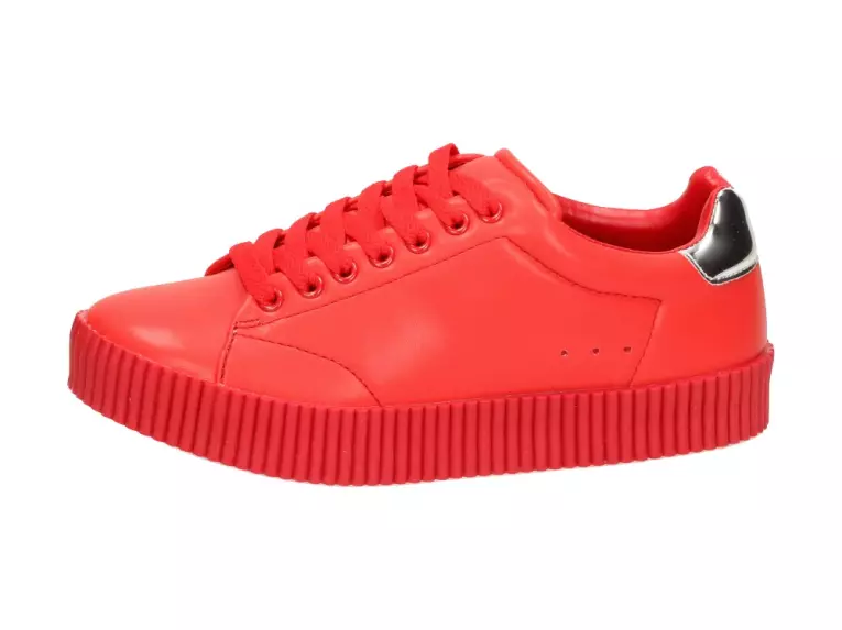 Czerwone creepersy, buty damskie Vices 7170-19