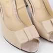 Beżowe skórzane POLSKIE sandały damskie na słupku SUZANA 1450KC