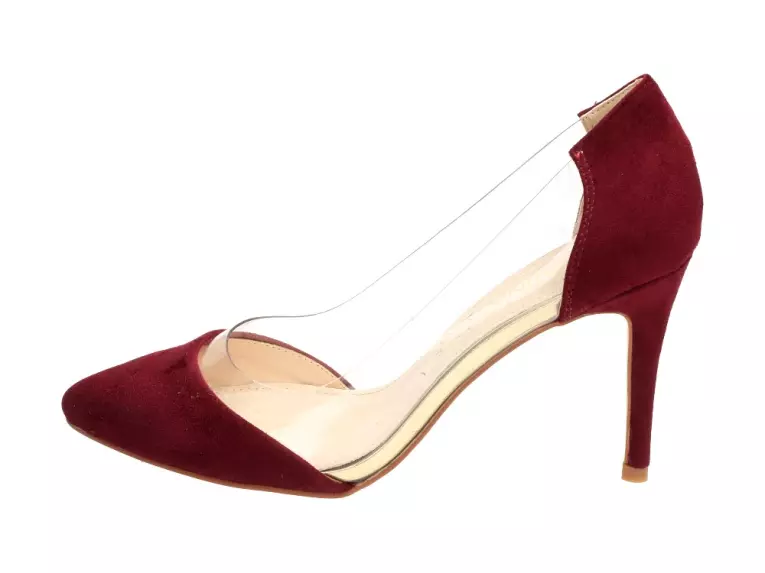 Bordowe szpilki, buty damskie Sabatina 096-10