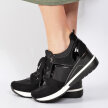 Czarne sneakersy półbuty damskie POTOCKI 12036