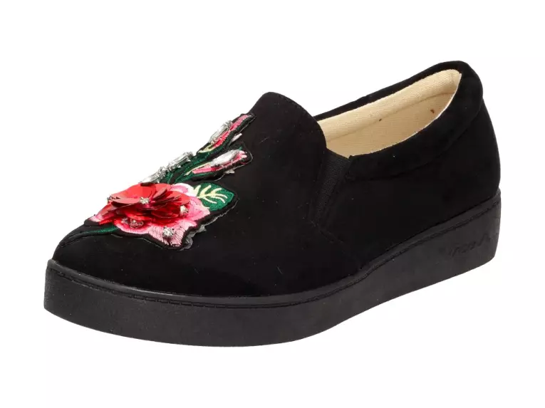 Czarne tenisówki, buty damskie Vices 7158-1