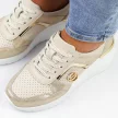 Beżowe skórzane sneakersy damskie S.BARSKI 29589