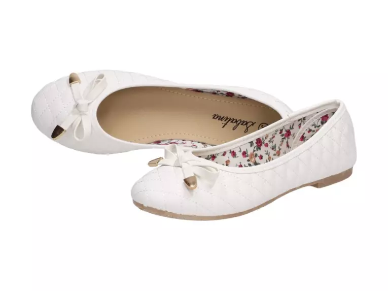 Białe baleriny, buty damskie Sabatina 104