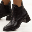 Czarne botki damskie na obcasie M.Daszyński 2481-9