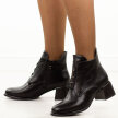 Czarne botki damskie na obcasie M.Daszyński 2481-9