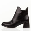 Czarne botki damskie na obcasie M.Daszyński 2481-9
