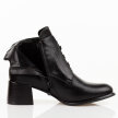 Czarne botki damskie na obcasie M.Daszyński 2481-9