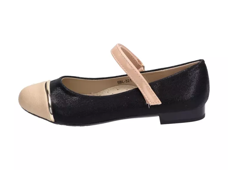 Czarne buty dziecięce balerinki Badoxx 321be
