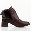 Bordowe botki damskie na obcasie M.Daszyński 2481-9