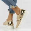 Beżowe skórzane sneakersy damskie FILIPPO DP3689/22